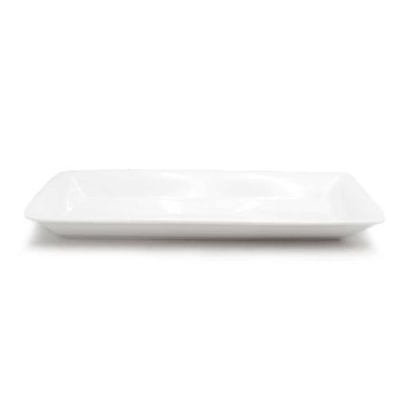 Plato Rectangular Turin de Ceramica de 17.3 x 8.2 x 1.5 Pulgadas  MASTER CHEF WT1236