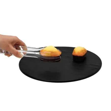 Bandeja Redonda de Color Negro con Textura de 43 Centimetros MASTER CHEF B604