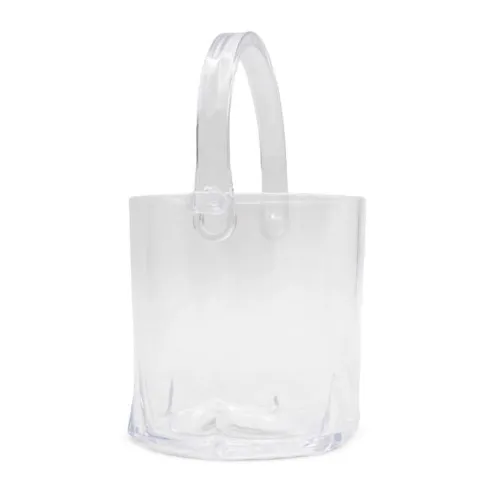 Hielera con Manija de Poliestireno Transparente de 12.2 x 12.5 Centimetros MASTER CHEF CIB003