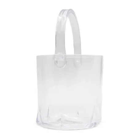 Hielera con Manija de Poliestireno Transparente de 12.2 x 12.5 Centimetros MASTER CHEF CIB003