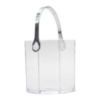 Hielera con Manija de Poliestireno Transparente de 12.5 x 11.8 Centimetros MASTER CHEF CIB001