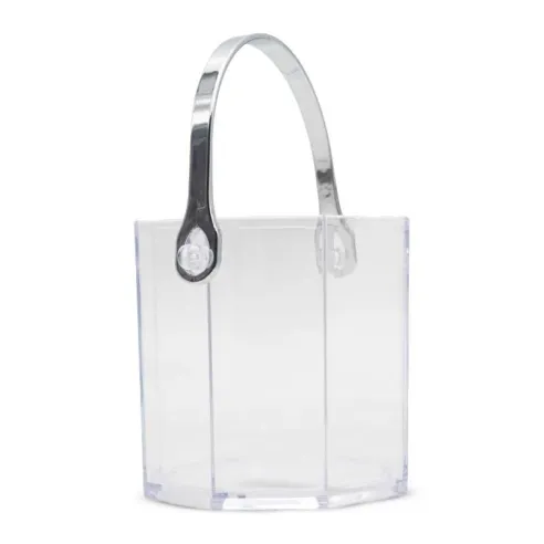 Hielera con Manija de Poliestireno Transparente de 12.5 x 11.8 Centimetros MASTER CHEF CIB001