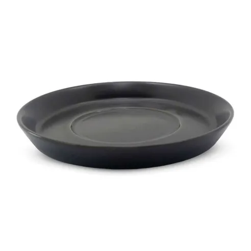 Plato Taza de Porcelana 12.5 Centimetros Negro Mate ARNI C0984-25