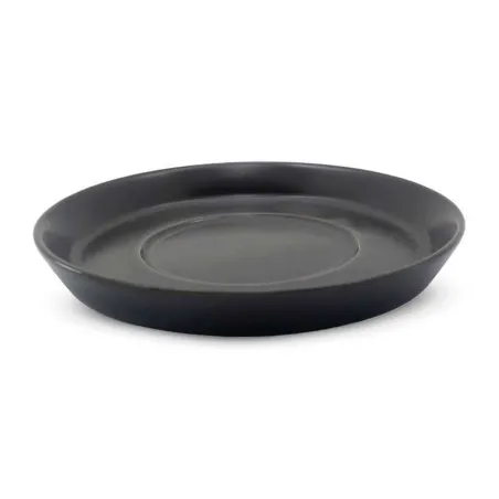 Plato Taza de Porcelana 12.5 Centimetros Negro Mate ARNI C0984-25