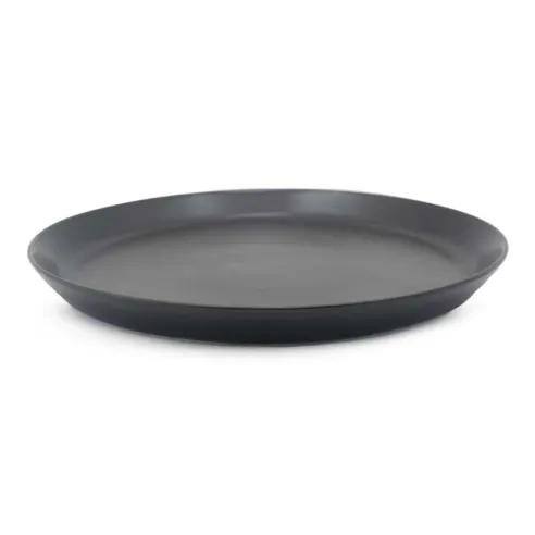 Plato Redondo de Porcelana 10.5 Pulgadas Negro Mate ARNI C0973-25