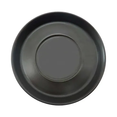 Plato Taza de Porcelana 12.5 Centimetros Negro Mate ARNI C0984-25