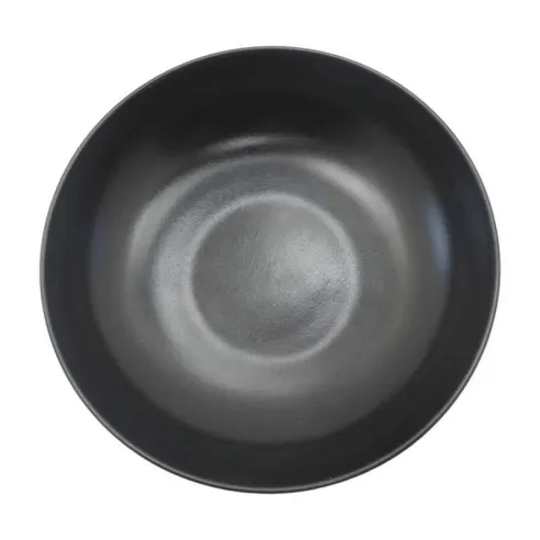 Plato Redondo Coupe Hondo de Porcelana 8.5 Pulgadas Negro Arenoso ARNI C1013-J09