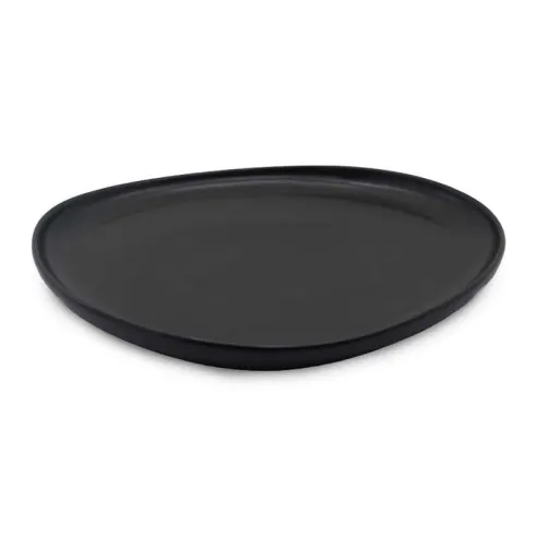 Plato Triangular Coupe de Porcelana 11 Pulgadas Negro Arenoso ARNI C1410-J09