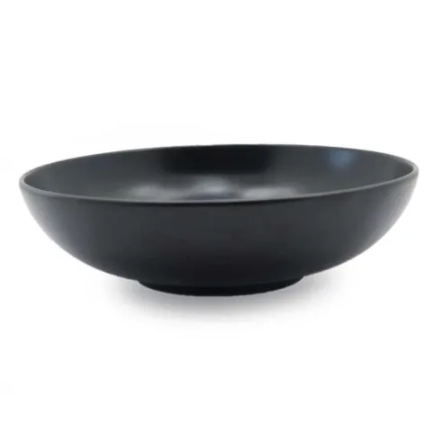 Plato Redondo Coupe Hondo de Porcelana 10 Pulgadas Negro Arenoso ARNI C1462-J09