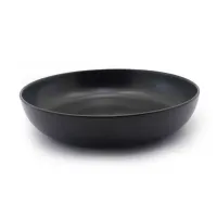 Plato Redondo Coupe Hondo de Porcelana 8.5 Pulgadas Negro Mate ARNI C1013-25