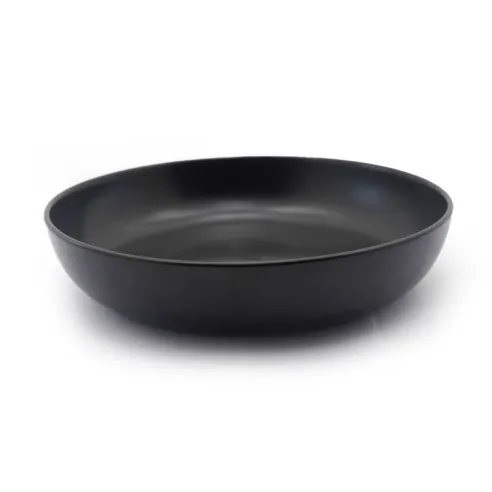 Plato Redondo Coupe Hondo de Porcelana 8.5 Pulgadas Negro Mate ARNI C1013-25