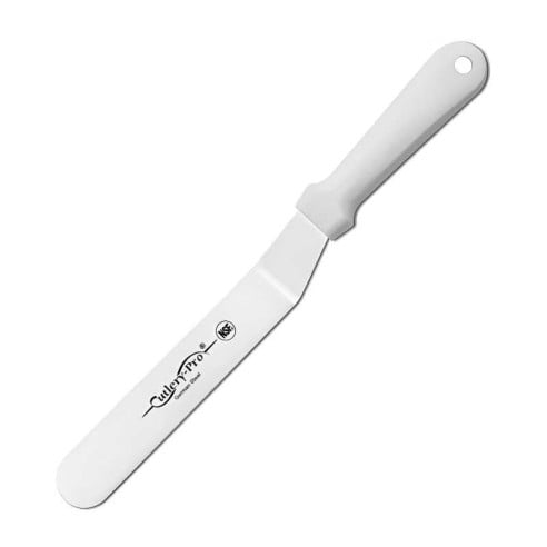 Espatula Curva para Decoracion de 6 Pulgadas de Mango Blanco CUTLERY PRO GS-30508-150FS-WH101-CP-CP