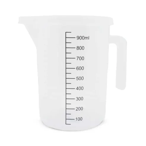 Taza para Medir de Polipropileno Transparente con Medidas de 1000 Mililitros MASTER CHEF L2010