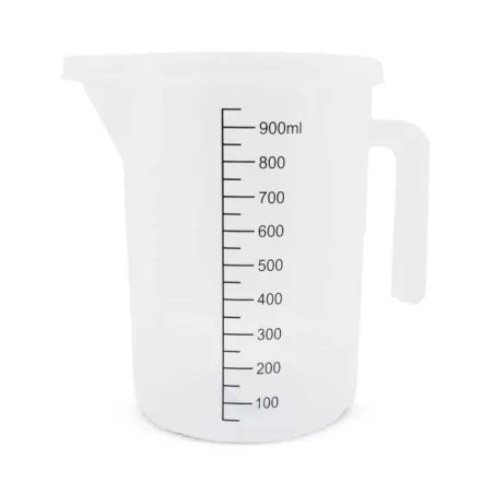 Taza para Medir de Polipropileno Transparente con Medidas de 1000 Mililitros MASTER CHEF L2010