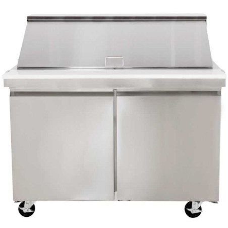Mesa de Preparacion Mega Top con 2 Puertas de Acero Inoxidable 120 Centimetros U-STAR SCLM2-E-HC