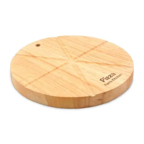 Tabla de Picar Redonda de Madera para Servir de 25 x 2 Centimetros TIPS FSC-037-3