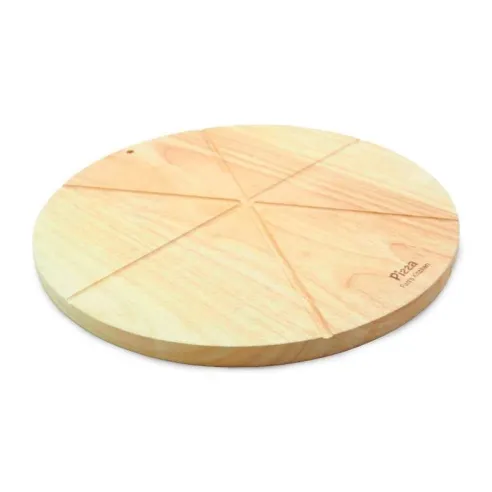 Tabla de Picar Redonda de Madera para Servir de 30 x 3 Centimetros TIPS FSC-037-5