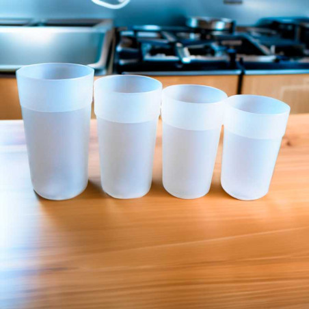 Vaso Tumbler de Polipropileno Translucido de 420 Mililitros MASTER CHEF F0420TPP
