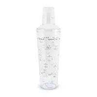 Coctelera Boston de Policarbonato Transparente de 3 Fases de 700 Mililitros MASTER CHEF BX0700