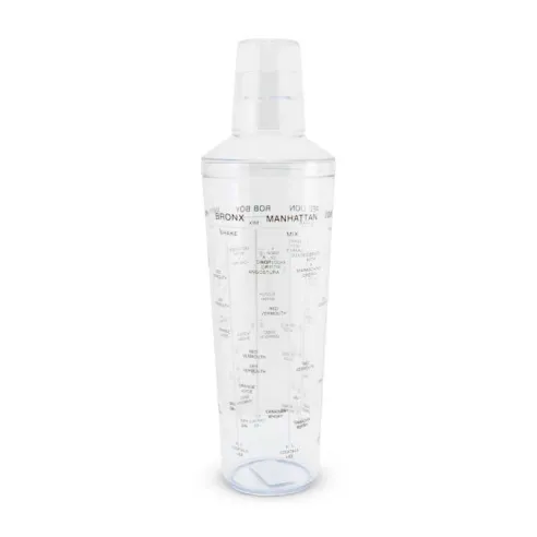Coctelera Boston de Policarbonato Transparente de 3 Fases de 700 Mililitros MASTER CHEF BX0700