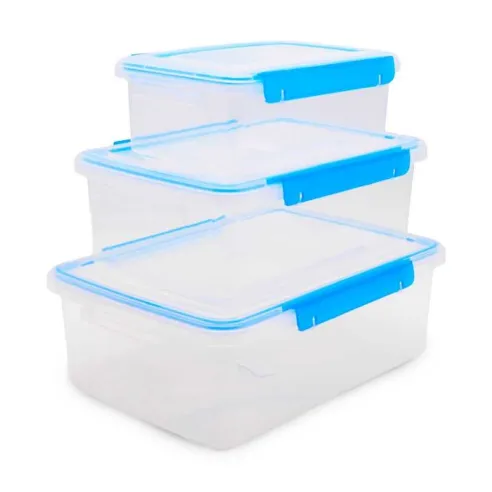 Contenedor Hermetico de Polipropileno Rectangular de 27.5 x 18.3 x 10 Centimetros para 3.1 Litros MASTER CHEF 504(804)