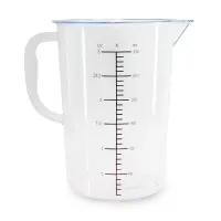 Taza para Medir de Policarbonato Transparente de 5000 Mililitros MASTER CHEF PC3030