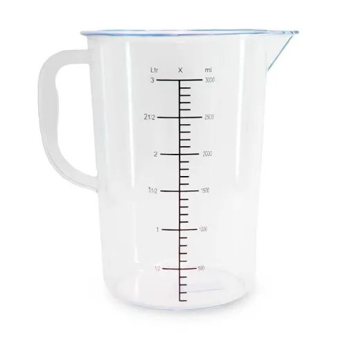 Taza para Medir de Policarbonato Transparente de 5000 Mililitros MASTER CHEF PC3030