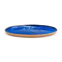 Plato de Ceramica Ovalado de 34.5 x 21 Centimetros de Color Azul RUSTIC 20727-B 2