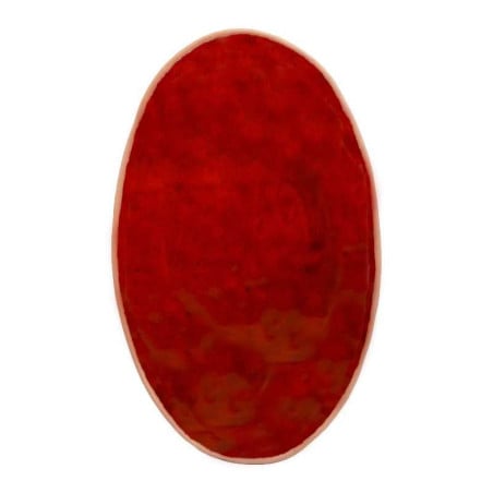 Plato de Ceramica Ovalado de 34.5 x 21 Centimetros de Color Cobre RUSTIC 20727-C