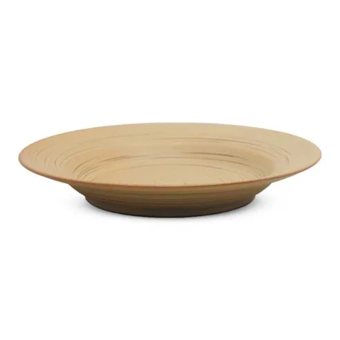 Plato de Ceramica Redondo para Sopa de 22.5 Centimetros de Color Bronce RUSTIC 22351-BZ