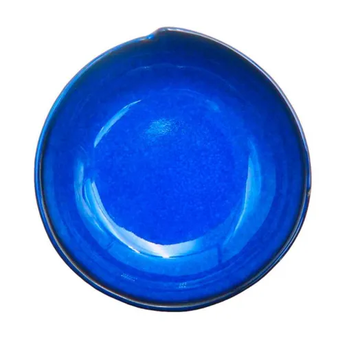 Plato de Sopa de Ceramica de 14 Centimetros de Color Azul RUSTIC 20757-B