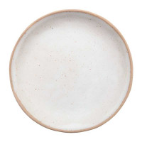 Plato de Ceramica Redondo de 22 Centimetros de Color Blanco RUSTIC 20723-W