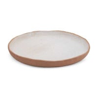 Plato de Ceramica Redondo de 22 Centimetros de Color Blanco RUSTIC 20723-W 2