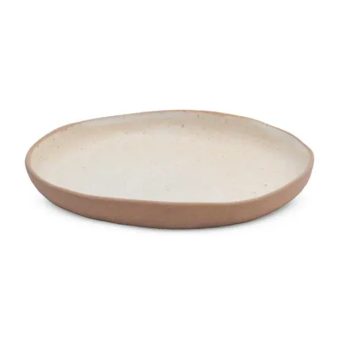 Plato de Ceramica Ovalado Coupe de 21.5 x 17 Centimetros de Color Blanco RUSTIC 20737-W