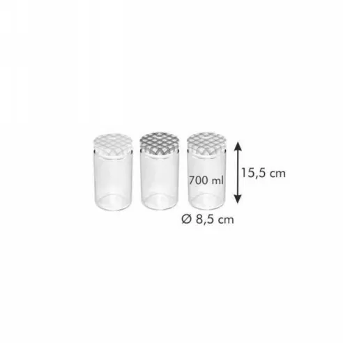 Frasco para Conserva Della Casa de 700 Mililitros, Set de 3 Unidades TESCOMA 895116