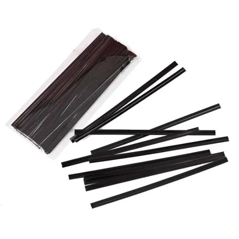 Cierre Metalicos para Bolsas de 10 Centimetros de Color Negro, Paquete de 1000 Unidades MASTER CHEF 0761066