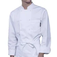 Gabacha de Manga Larga Cruzada con Broches para Chef de Color Blanco Talla XL CHECKEDOUT CU104C0200A1-XL
