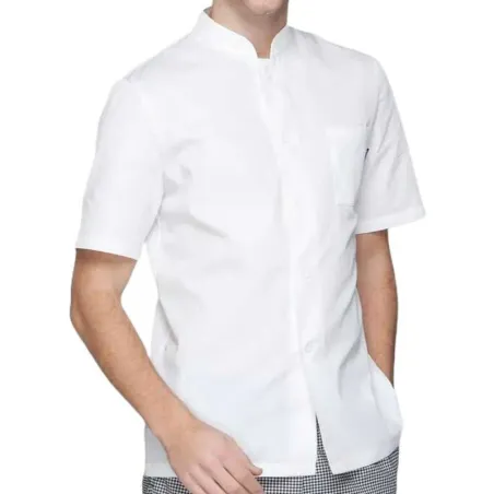 Gabacha de Manga Corta para Chef de Color Blanco Talla L CHECKEDOUT CU128D0200E1-L