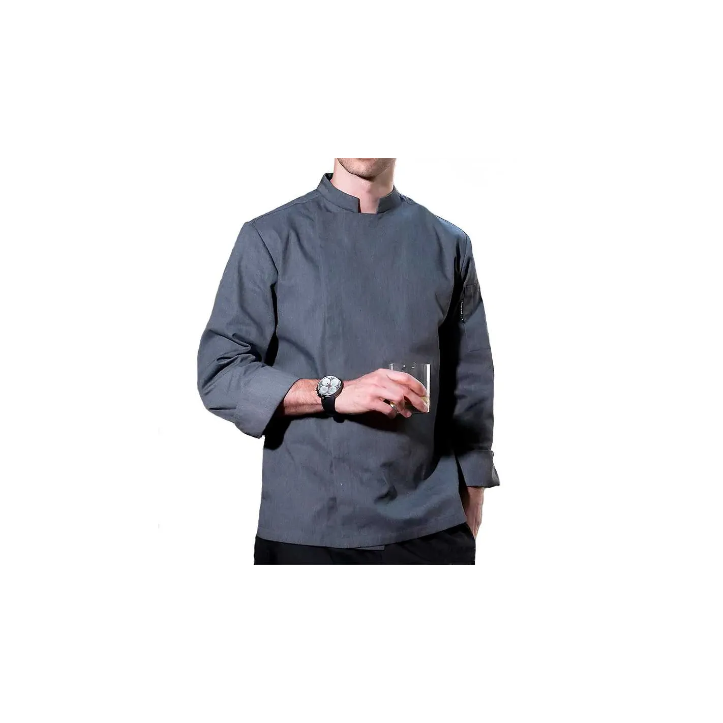 Gabacha Filipina Manga Larga para Chef Negra Talla XL CHECKEDOUT ...