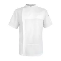 Gabacha Ice Cool de Manga Corta de Color Blanco Talla L CHECKEDOUT CU1126D002000Y-L