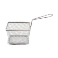 Canasta Mini Snacks de 4.5 x 3.5 x 2.5 Pulgadas de Color Plateado TIPS B-297 SILVER