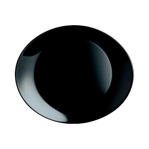 Plato de Vidrio Ovalado Evolutions de 30 x 26 Centimetros de Color Negro ARCOROC P1140