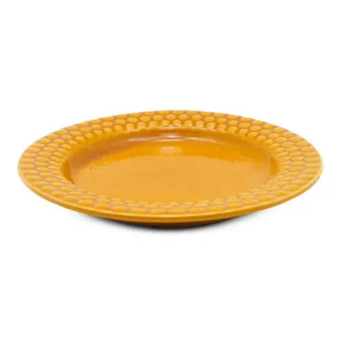 Plato Redondo de Ceramica 20 Centimetros Anaranjado BELLARTE LDX-P00167