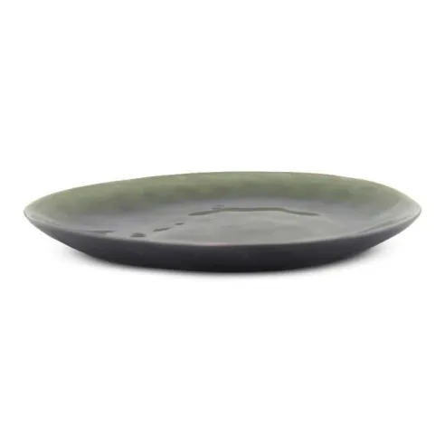 Plato Ovalado de Ceramica 20.5 x 17 Centimetros Verde BELLARTE LDX-P00221