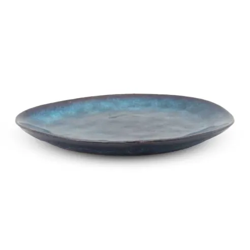Plato Ovalado de Ceramica 33.5 x 29 Centimetros Verde Oscuro BELLARTE LDX-P00296