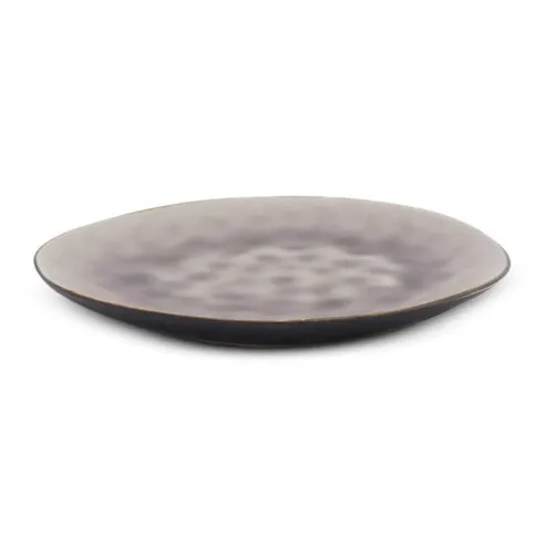 Plato Ovalado de Ceramica 28.5 x 24 Centimetros Negro BELLARTE LDX-P00154