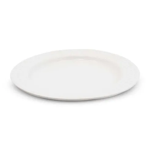 Plato Redondo de Ceramica 27 Centimetros Blanco BELLARTE LDX-P00166