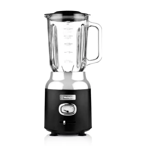 Licuadora de Acero Inoxidable de 3 Velocidades con Frasco de Vidrio para 1.5 Litros Color Negro WESTINGHOUSE WKBE221BK