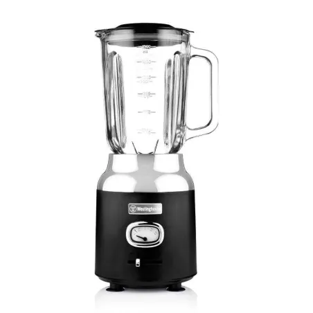 Licuadora de Acero Inoxidable de 3 Velocidades con Frasco de Vidrio para 1.5 Litros Color Negro WESTINGHOUSE WKBE221BK