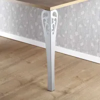 Base para Mesa French de Metal de 9.4 x 9.4 x 70 Centimetros de Color Blanco MASTER CHEF LG006WH 2